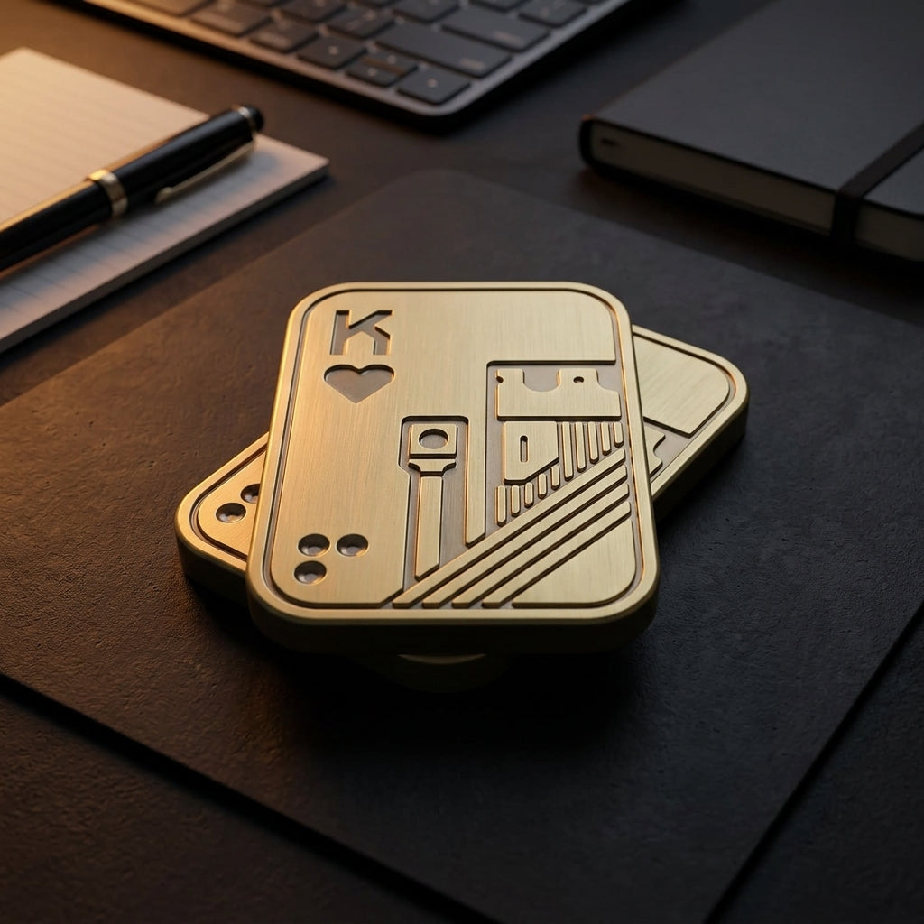 Apex Poker Push Card | Premium Metal Haptic Fidget Slider - Variant View