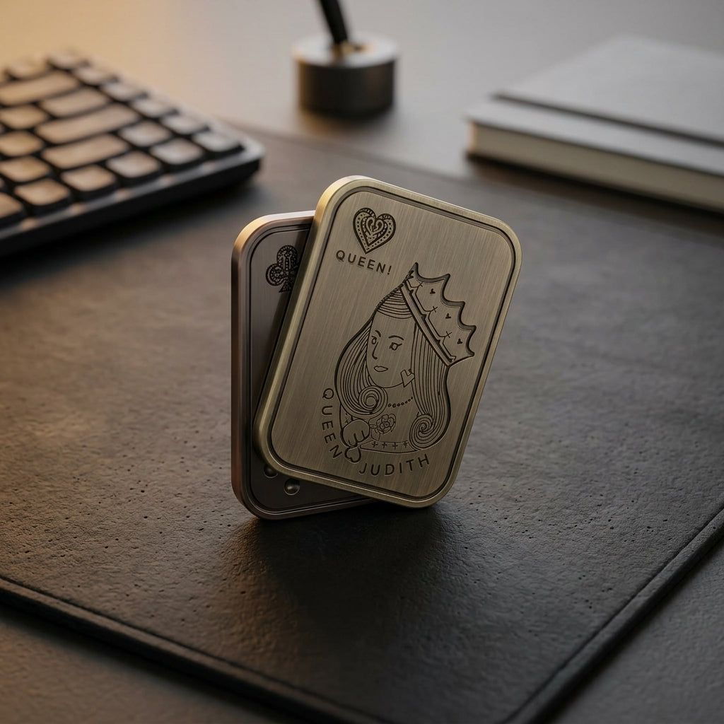 Apex Poker Push Card | Premium Metal Haptic Fidget Slider - Variant View
