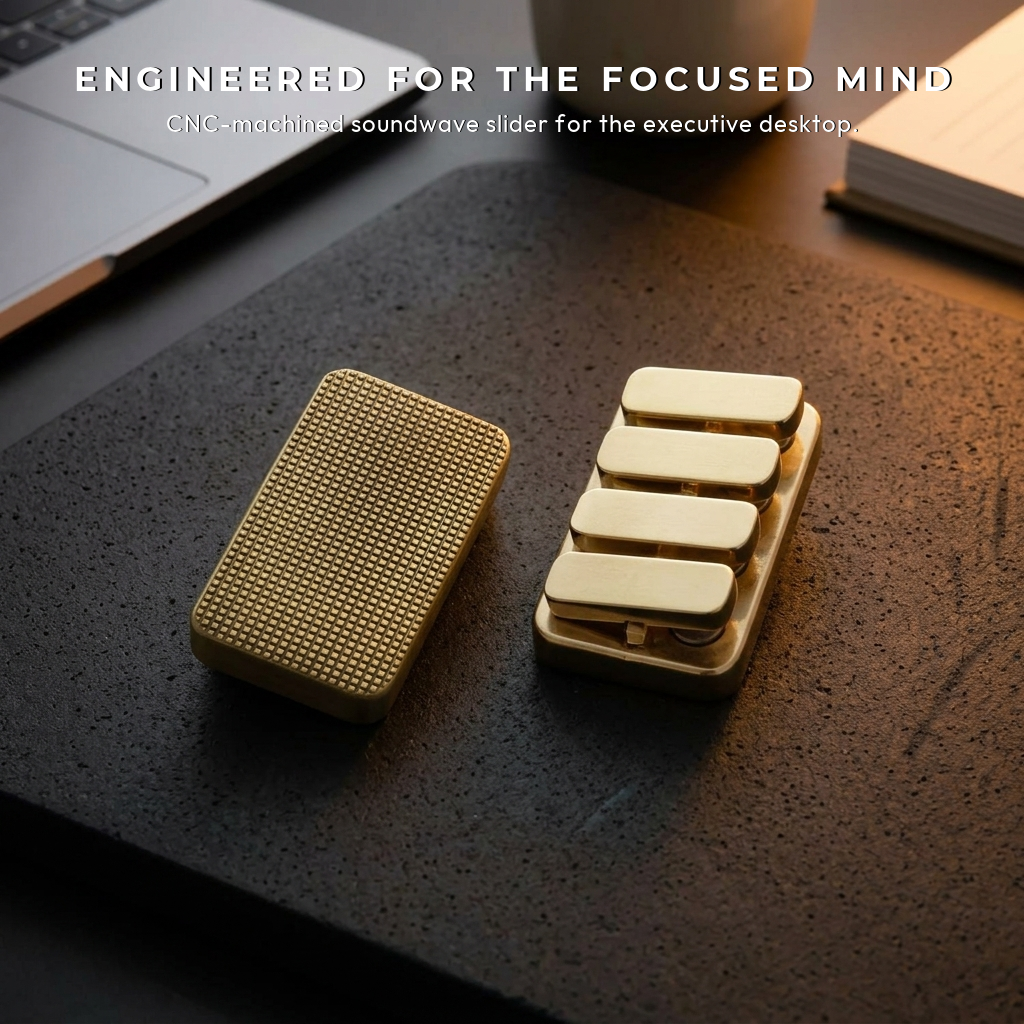 Apex Soundwave Haptic Slider | Premium Zinc Alloy Push Card - Copy View