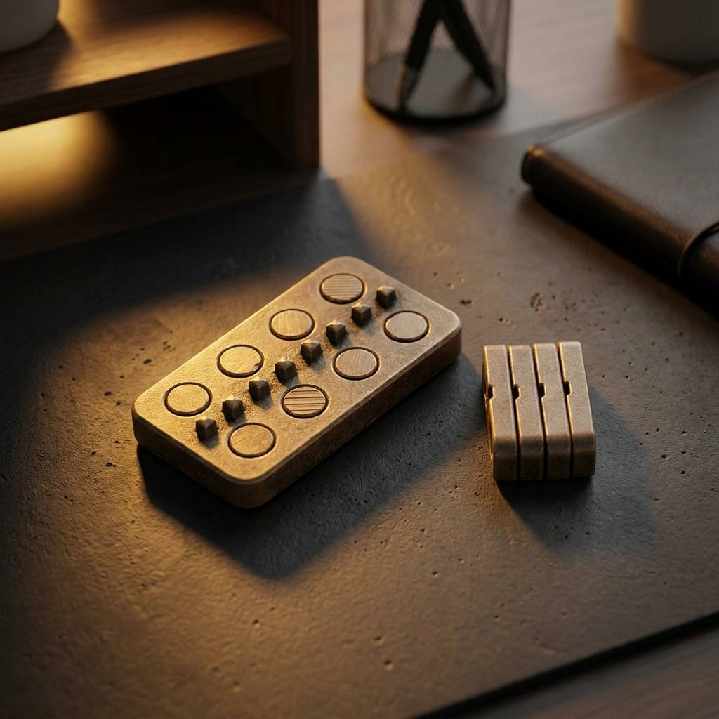 Apex Soundwave Haptic Slider | Premium Zinc Alloy Push Card - Lifestyle View