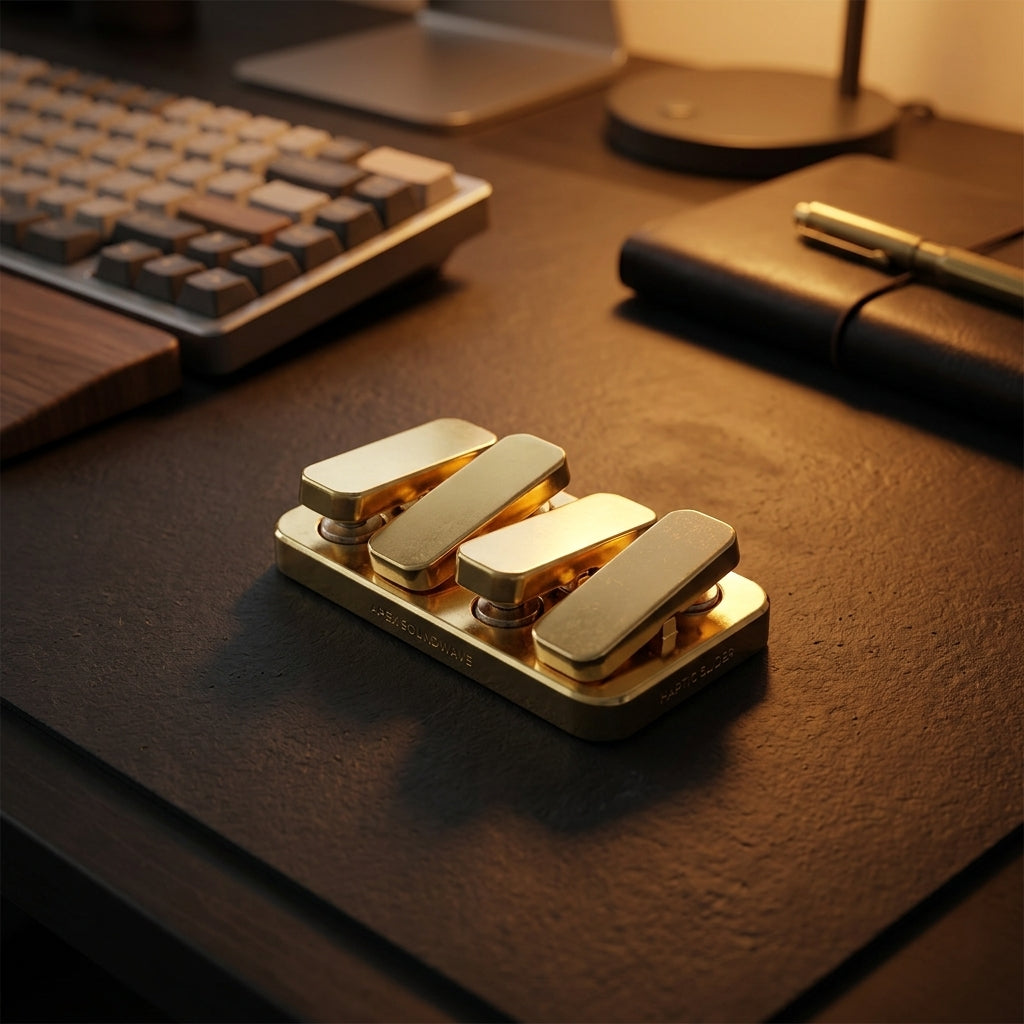 Apex Soundwave Haptic Slider | Premium Zinc Alloy Push Card - Variant View