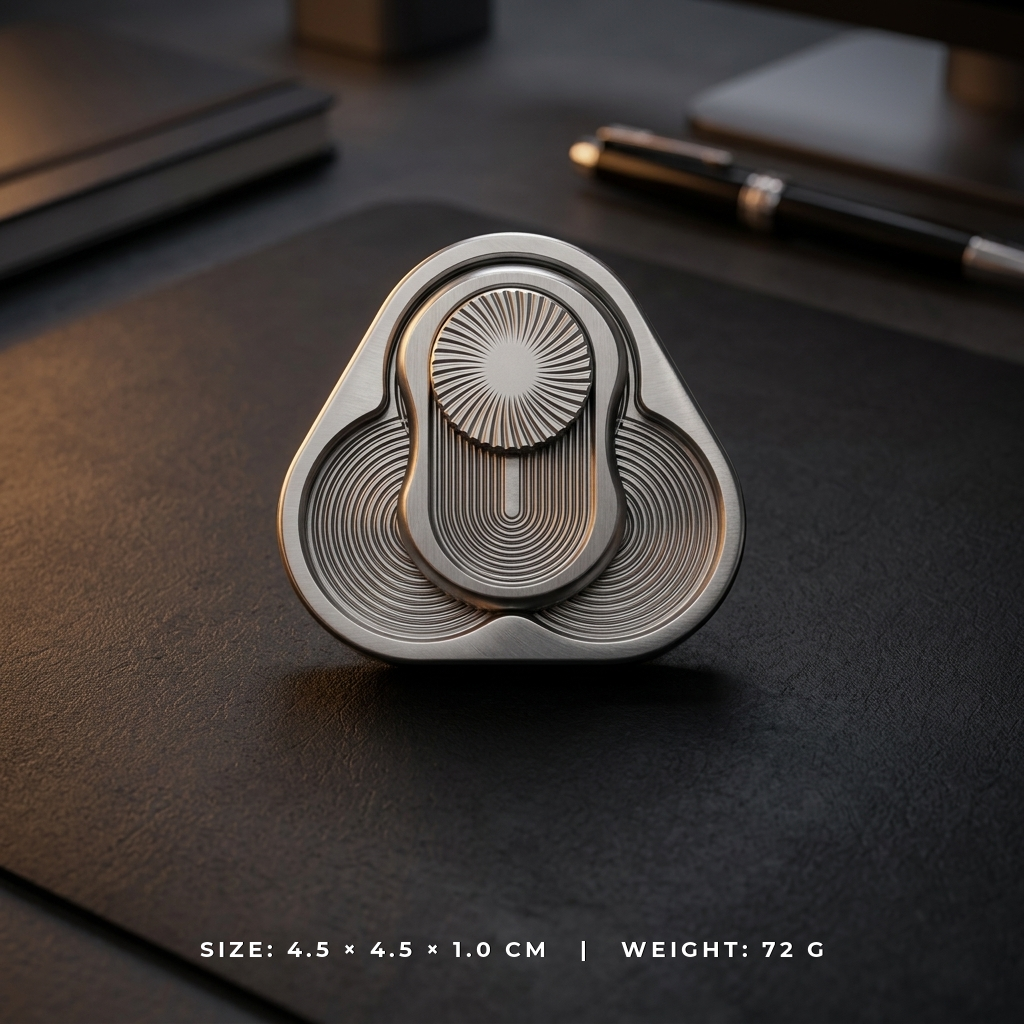 Titan Sunburst Haptic Coin | Premium Concentric Radial Dial Coin - Tech View