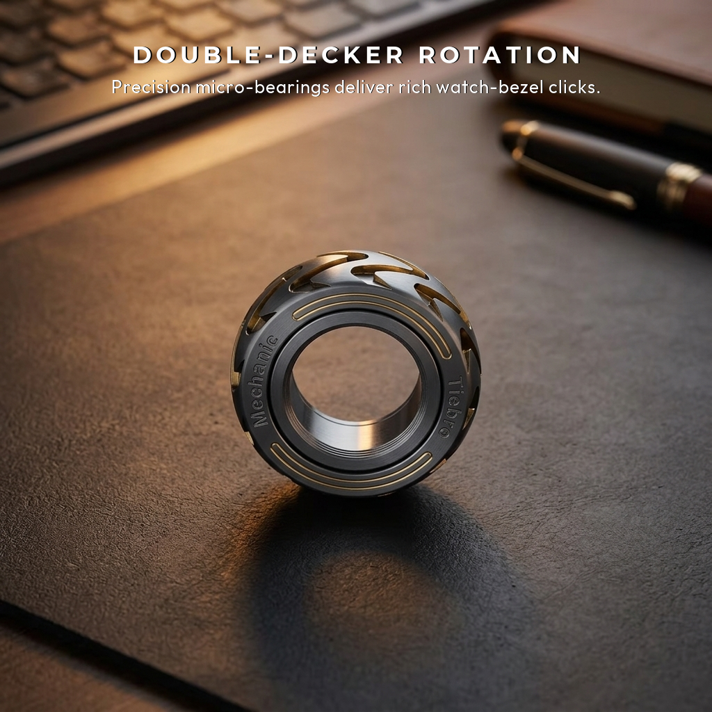 Vortex Haptic Ring | Premium EDC Watch-Bezel Fidget Ring - Copy View