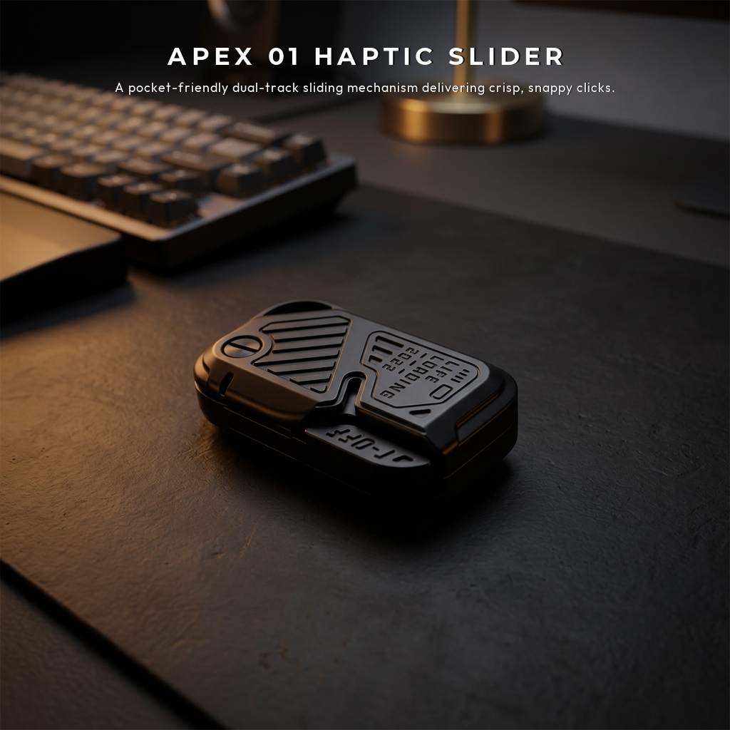 Apex 01 Haptic Slider | Premium Dual-Track Magnetic Fidget Slider - Copy View