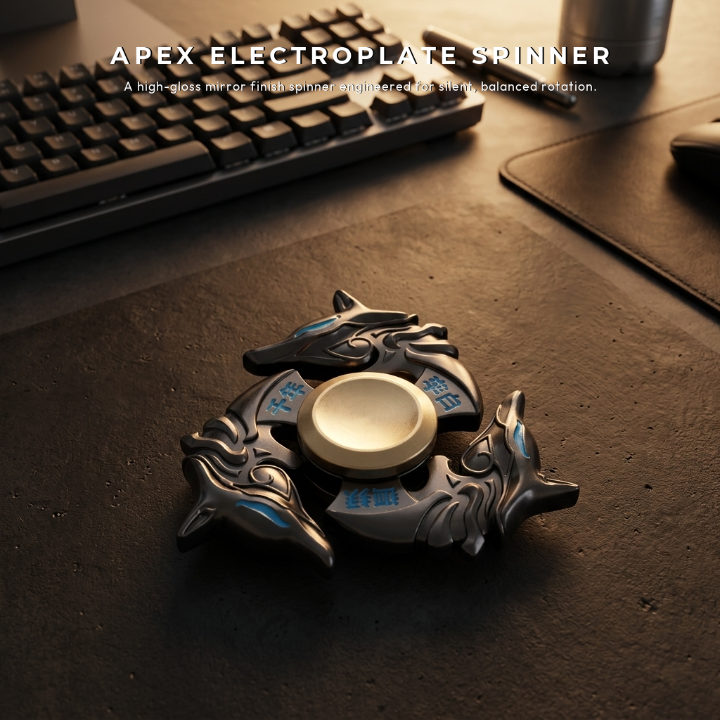 Apex Electroplate Fidget Spinner | Premium Zinc Alloy Hand Spinner - Copy View