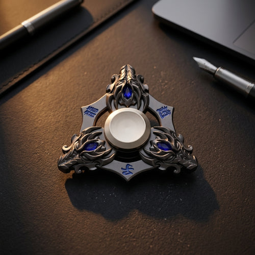 Apex Electroplate Fidget Spinner | Premium Zinc Alloy Hand Spinner - Zinc View